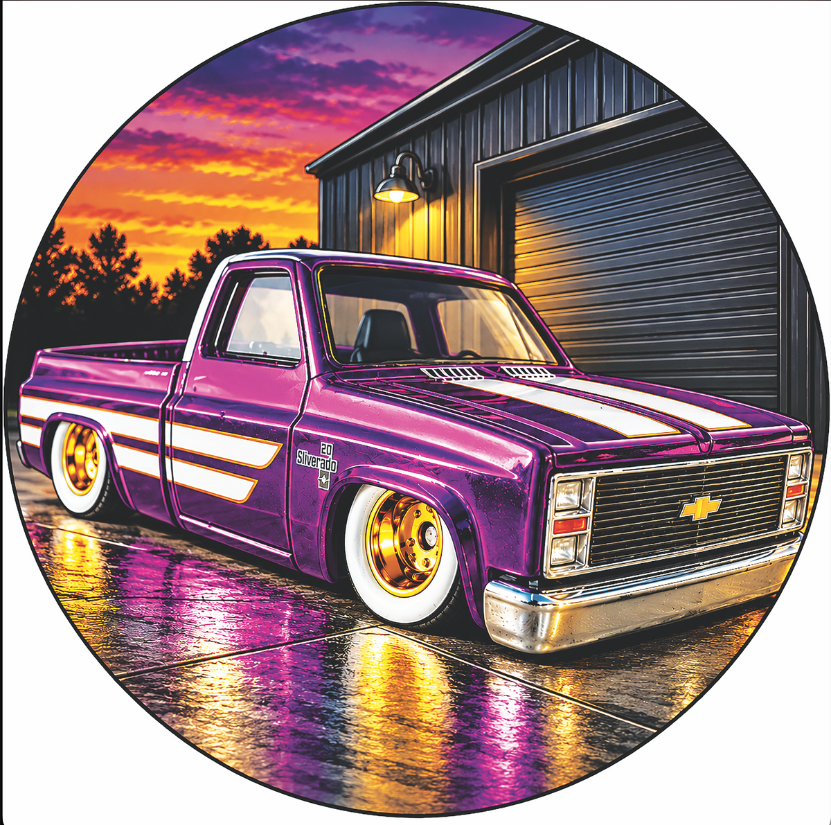 PURPLE 83 CHEVY SILVERADO NFT CHALLENGE COIN