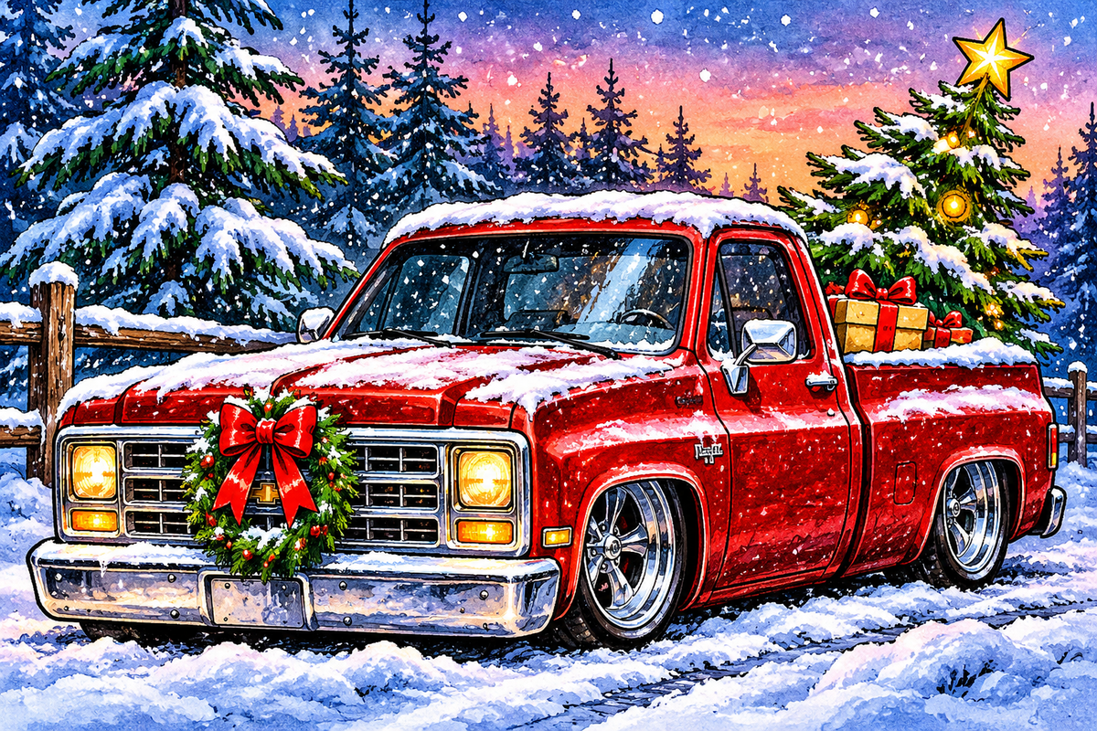 Holiday Truck Magnet