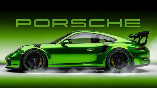 CANDY GREEN PORSCHE GT3 MAGNET
