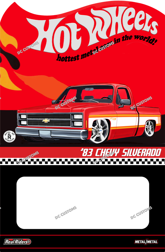 CUSTOM CARD FOR HW CARS OF THE DECADES 83 SILVERADO