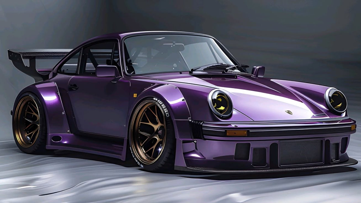 PURPLE RWB PORSCHE MAGNET