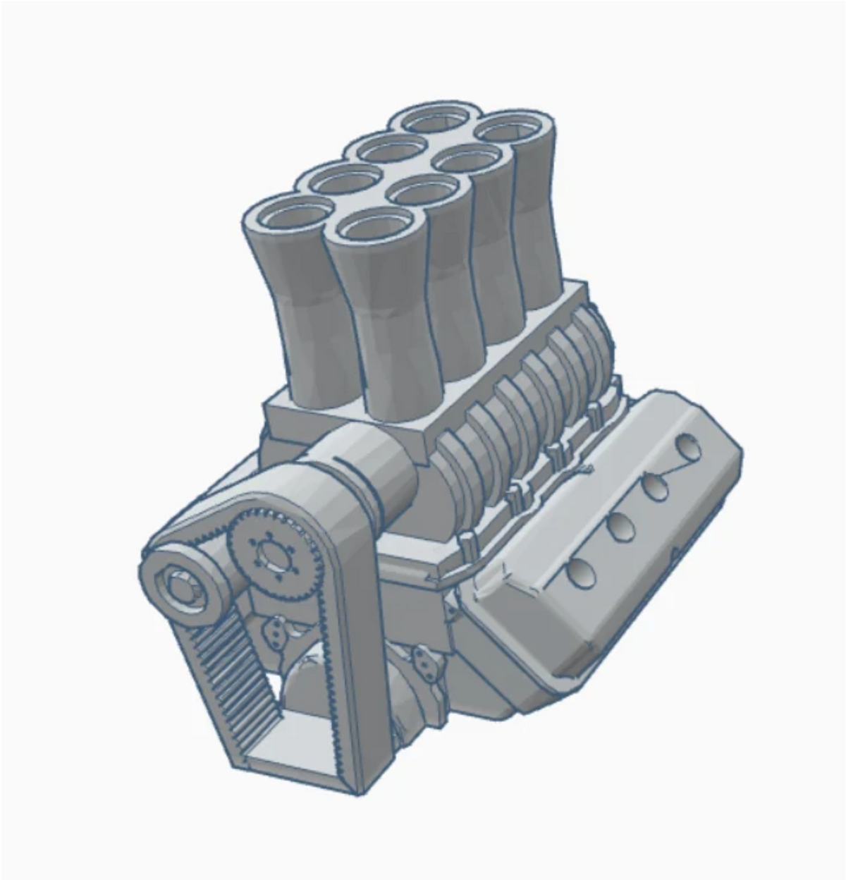 55 CHEVY GASSER ENGINES (3D PRINTED RESIN)