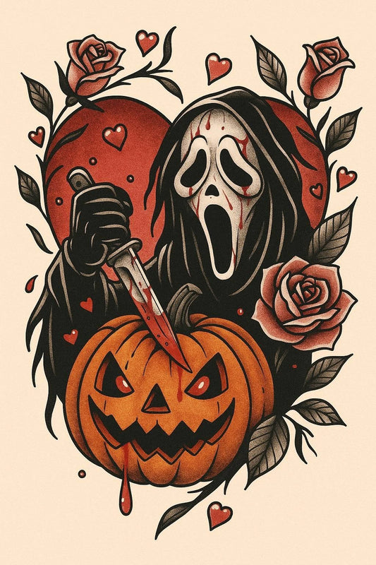 GHOST FACE HALLOWEEN MAGNET