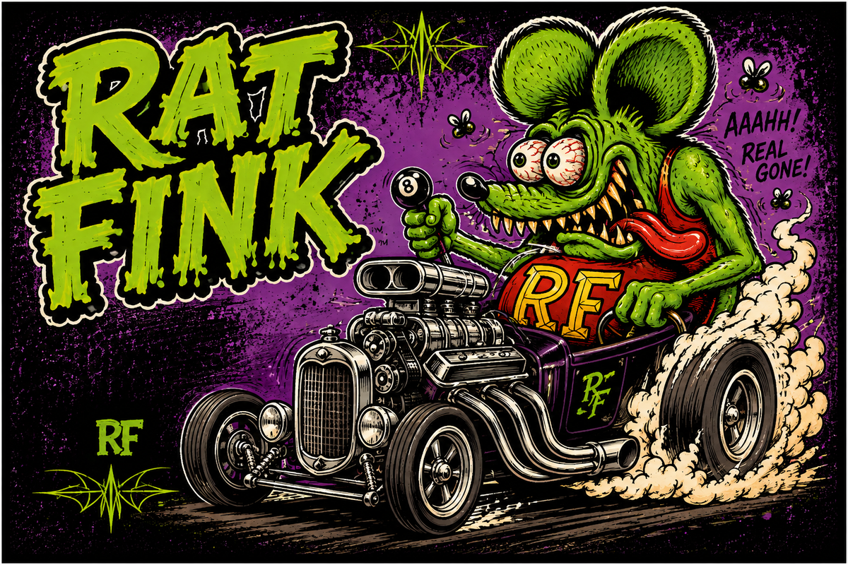 RAT FINK HOT ROD ROD MAGNET