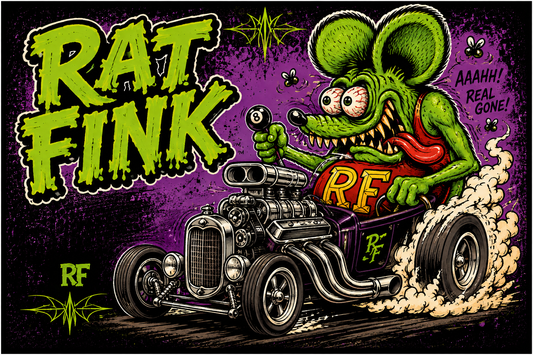 RAT FINK HOT ROD ROD MAGNET