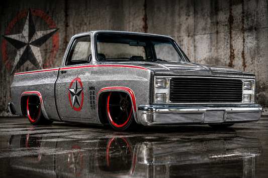 83 SILVERADO MILITARY ROD MAGNET