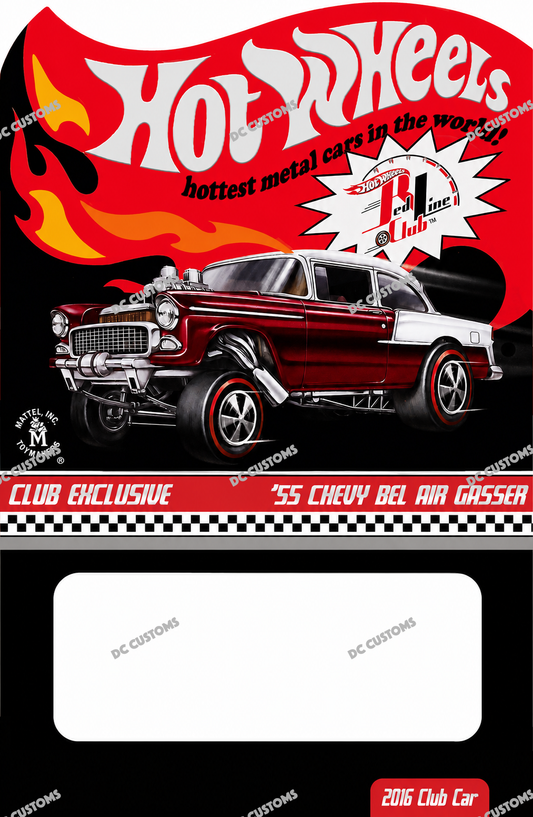CUSTOM CARD FOR HW 55 CHEVY GASSER RED RLC