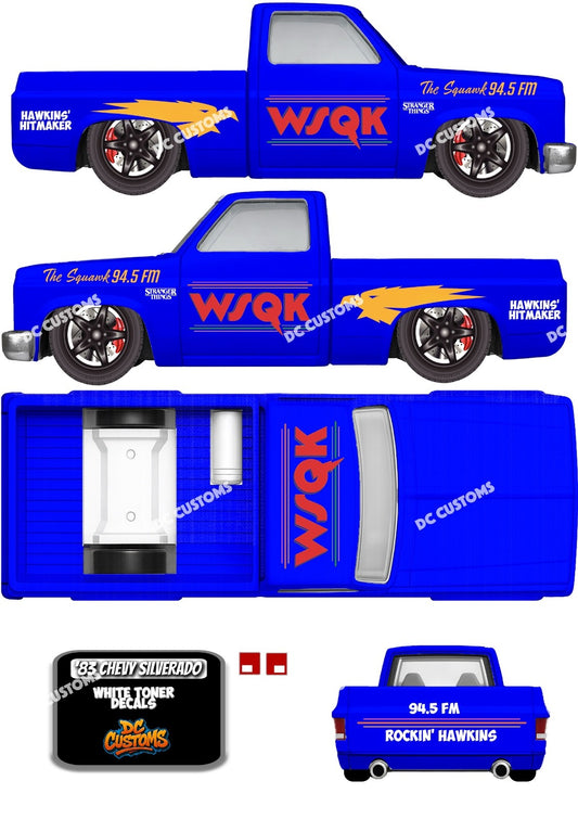 83 CHEVY SILVERADO (WHITE TONER) DECALS WSQK