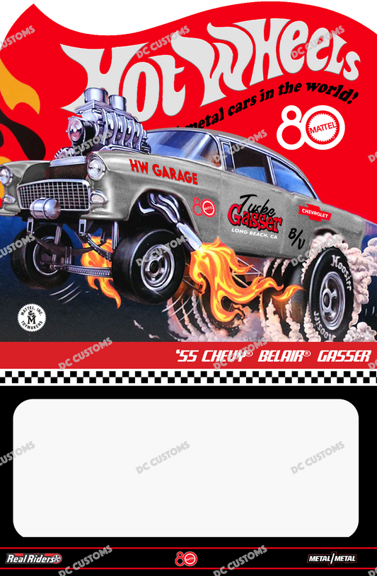 CUSTOM CARD FOR HW 80TH ANNIVERSARY 55 CHEVY GASSER
