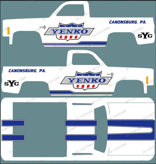 83 CHEVY SILVERADO (WHITE TONER) DECALS YENK0
