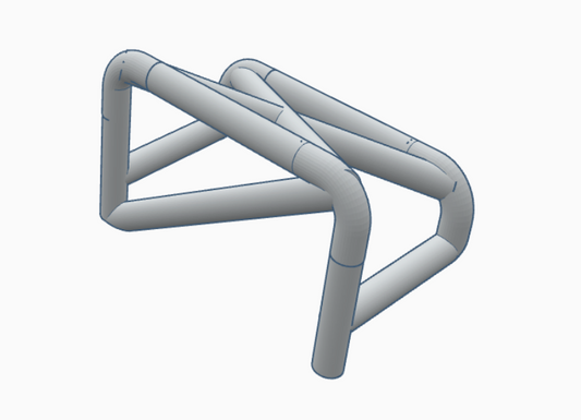 55 CHEVY GASSER ROLL BARS (3D PRINTED RESIN)