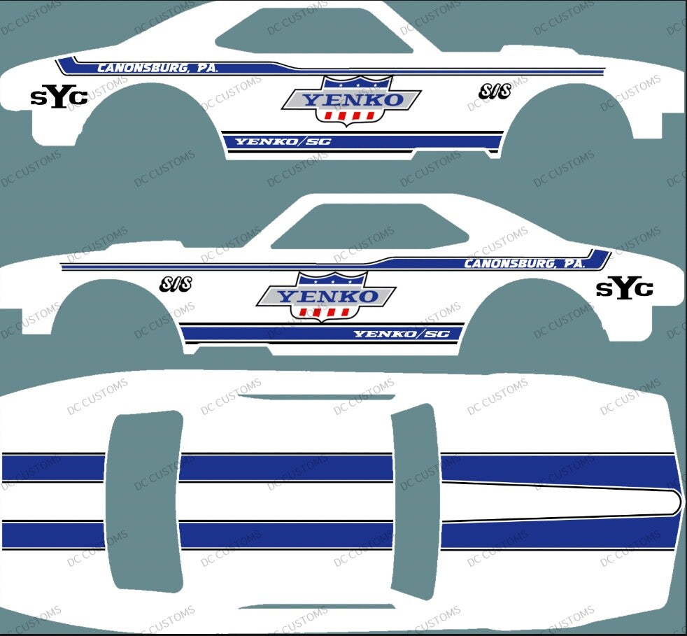 67 CAMARO (WHITE TONER) DECALS YENK0 CAMARO