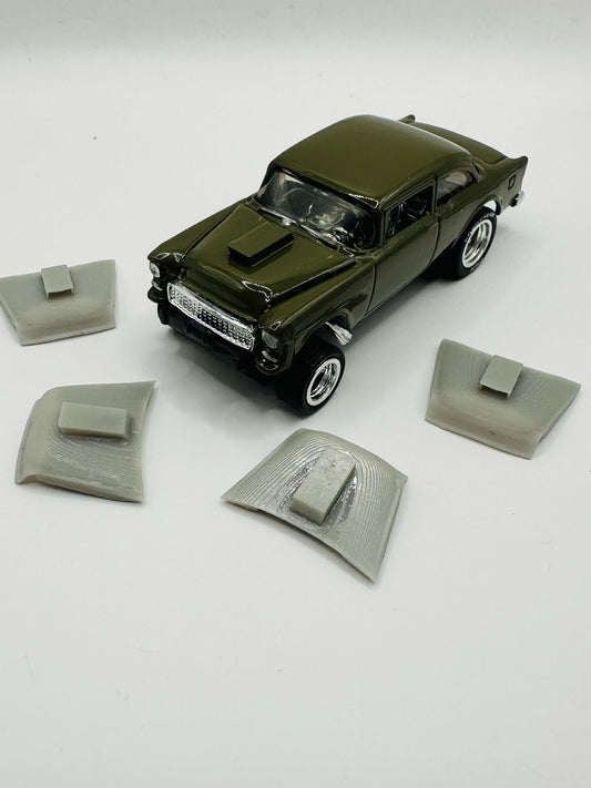 55 Chevy gasser Hood And Scoop (3D printed Resin)